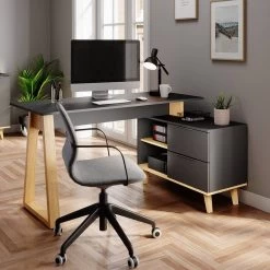 Bureau Neptune XL Anthracite/sonoma -Mobilier Soldes 0119bc60f64a4ef4a29aeb63d6caf0a2