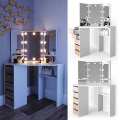 Coiffeuse Arielle Blanc/sonoma & LED 23 Coiffeuse Arielle Blanc/sonoma & LED -Mobilier Soldes 022f4e5e1f9f4bccaf0f9fb60e4db3e6