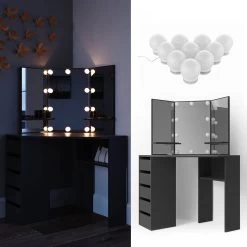 Coiffeuse Arielle Blanc/sonoma & LED 36 Coiffeuse Arielle Blanc/sonoma & LED -Mobilier Soldes 0a9192869fed4dd5913a80beb4ffc1b1