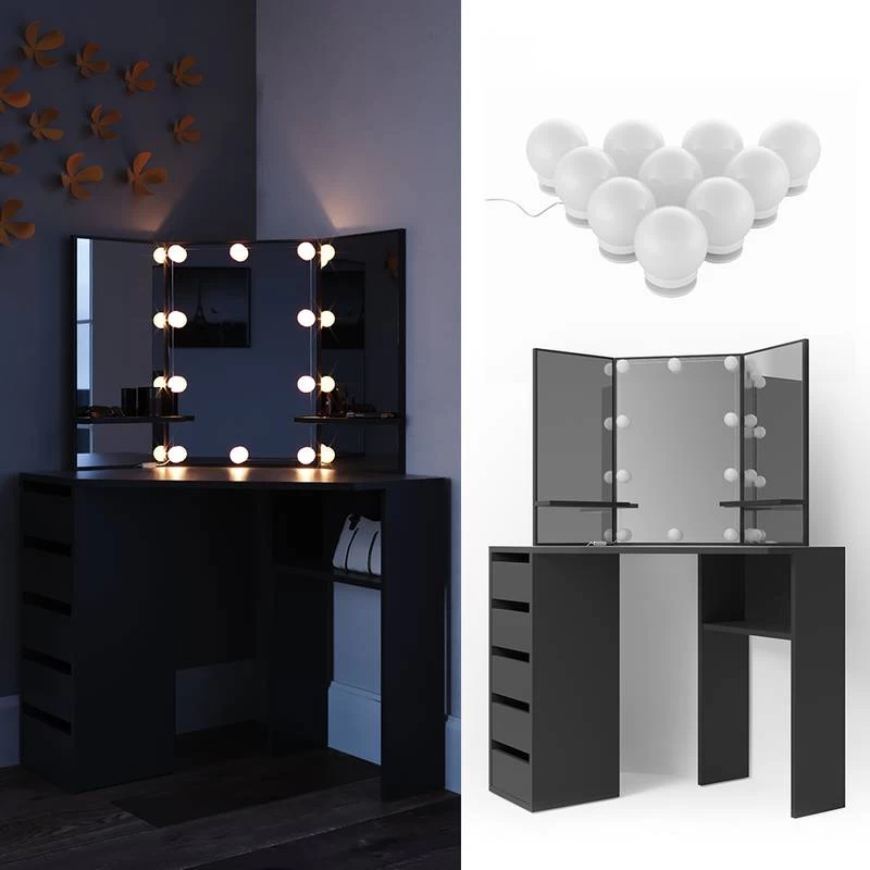Coiffeuse Arielle Blanc/sonoma & LED 19 Coiffeuse Arielle Blanc/sonoma & LED – Image 17