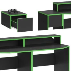 Bureau Ordinateur Kron Noir/Vert Set 8 14 Bureau Ordinateur Kron Noir/Vert Set 8 -Mobilier Soldes 0bda7391ae244c0b8afdc7ca171c4809