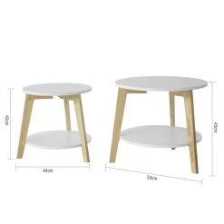 Lot De 2 Tables D'Appoint FBT75-W -Mobilier Soldes 0be86049e07844ad8f27ed09aa6ead80