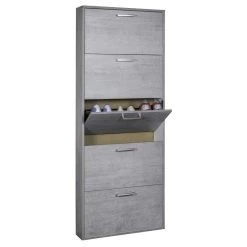 Meuble Chaussures Chêne H.164 Cm - TIDY -Mobilier Soldes 0c19287b182b47de893f1331b517d1e3