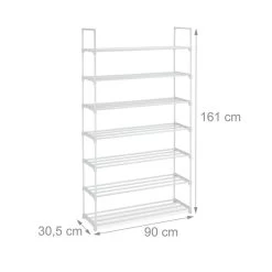 Étagère à Chaussures Métal Blanc -Mobilier Soldes 0d167aacba5548e9819d64371e48660f