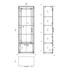 Vitrine Buzan I -Mobilier Soldes 1000223909 210202 14162100002 SKETCH DETAILS P000000001000223909 sketch