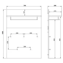 Porte-manteau Mural Aledo 13 Porte-manteau Mural Aledo -Mobilier Soldes 1000382518 230413 500 SKETCH DETAILS P000000001000382518 sketch