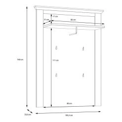 Porte-manteau Mural Ilay -Mobilier Soldes 1000399703 230801 500 SKETCH DETAILS P000000001000399703 sketch