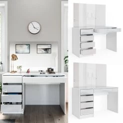 Coiffeuse Sherry Blanc Brillant Miroir -Mobilier Soldes 1aa8cb28e7254af19c79c4ec3c618eb5