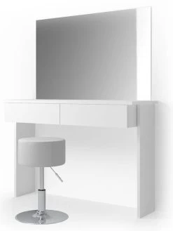 Coiffeuse Azur Avec Tabouret Et Miroir