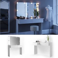 Coiffeuse Azuravec Miroir Et LED 12 Coiffeuse Azuravec Miroir Et LED -Mobilier Soldes 2389ac635c6845029449daf85a272d90
