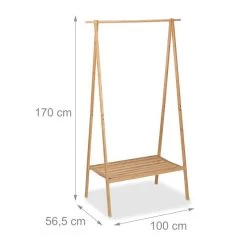 Portant En Bambou Pliable Avec étagère -Mobilier Soldes 24cc2fefc72a433e801edebab78f2a62