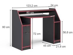Bureau Ordinateur Joel 123cm Noir/rouge -Mobilier Soldes 2af90b1fcea4428db8f53232ed336815.cropped 61 167 940 707.processed