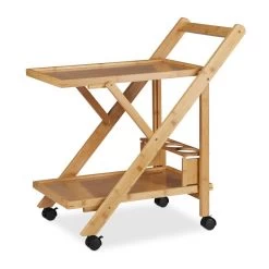 Desserte Pliable Avec 2 Tablettes