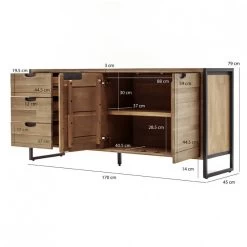 Buffet 170cm 3 Tiroirs 2 Portes Acacia 10 Buffet 170cm 3 Tiroirs 2 Portes Acacia -Mobilier Soldes 2d88fb9dcd5c47b1b7f99bdb0a3a45c7