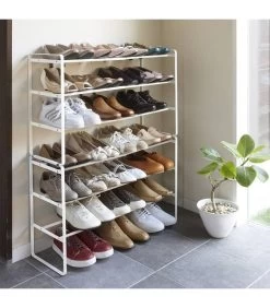 Yamazaki Etagère à Chaussures Noire Extensible -Mobilier Soldes 31c401806f26421094644f4a7a6e21a8