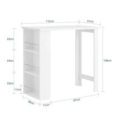 Table Haute Table De Bar FWT17-W -Mobilier Soldes 362d7b9c3a3f4ef3995b24641ce159b8