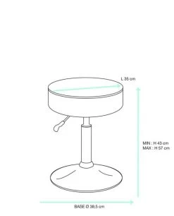 KAYELLES Tabouret Hauteur Réglable YU -Mobilier Soldes 3ad4b073421f4c55885a5f7775d753bf