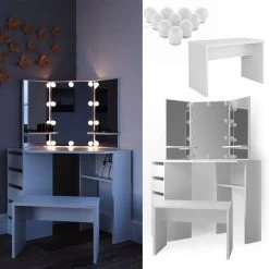 Coiffeuse D'angle Arielle (3 éléments) -Mobilier Soldes 414bd5db6b63470f8a9f4f724902a408