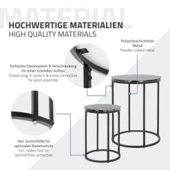 Set De 2 Tables D'appoint En Métal Noir -Mobilier Soldes 41514976750d4a9c99975e6ceb69d8d7