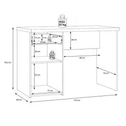 Bureau Enfant Effet Bois Vintage Béton -Mobilier Soldes 43ca95af193943b398a586c59cdddea1