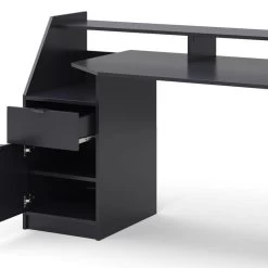 Bureau D'ordinateur Joel 180cm Noir 12 Bureau D'ordinateur Joel 180cm Noir -Mobilier Soldes 5343e79f37f84a8e995fbc13567c8fda