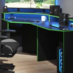 Bureau Ordinateur Kron Noir/vert Set 3 13 Bureau Ordinateur Kron Noir/vert Set 3 -Mobilier Soldes 53d77bbaaae34eb68408ace507e870c8