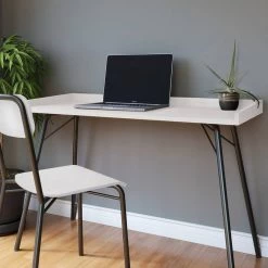 Bureau Design Métal Et Bois Foncé -Mobilier Soldes 54af7c344f99415fbfe8e85eb48727f8