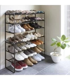 Yamazaki Etagère à Chaussures Noire Extensible -Mobilier Soldes 55c9106ad013405a9c1d8d3aa2d06f20