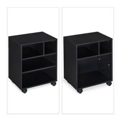 Caisson à Roulettes Noir -Mobilier Soldes 6076838eba064ed0aa5efa9dd68bcba0