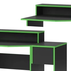 Bureau Ordinateur Kron Noir/Vert Set 7 -Mobilier Soldes 626ce39a8ce54cec9e932ce240e06e9e