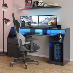 Bureau D'ordinateur Joel 180cm Noir 15 Bureau D'ordinateur Joel 180cm Noir -Mobilier Soldes 705d0738c4e346cd885f5cfecd6509c9