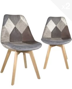 Chaise Patchwork LAO (lot De 2) -Mobilier Soldes 7507bb208b824cc1abc3364b8ef6fba3