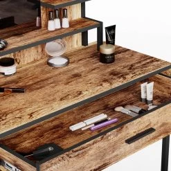 Coiffeuse Fyrk Avec LED -Mobilier Soldes 75e47c4252ed4c7ca1db458d7ed18935