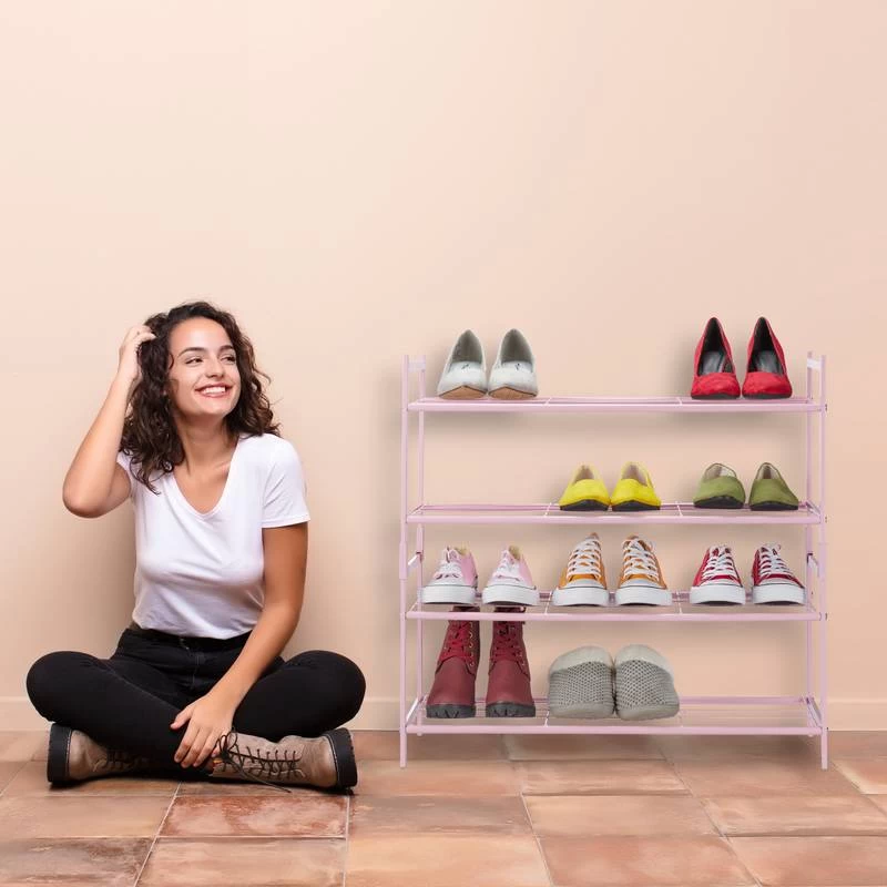 Étagère à Chaussures Rose 6 Étagère à Chaussures Rose – Image 4
