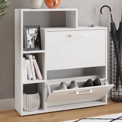 Meuble à Chaussures Orlando Blanc -Mobilier Soldes 78bf11e17f264eaa8bb6cc26ac2b25f3