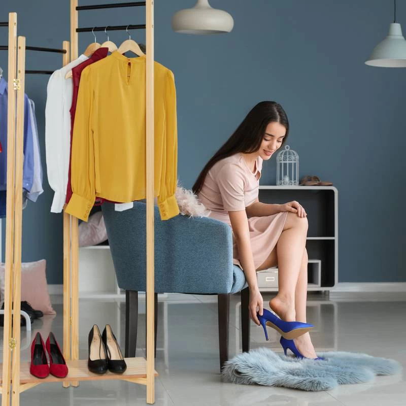 Portant à Vêtements Style Paravent 5 Portant à Vêtements Style Paravent – Image 3