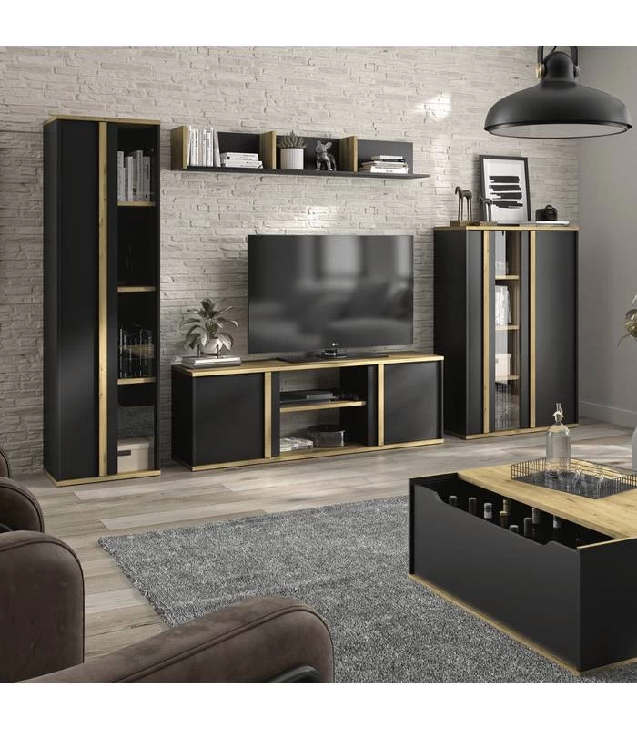 Vitrine 1 Porte Et 3 étagères - H190 Cm 4 Vitrine 1 Porte Et 3 étagères - H190 Cm – Image 2