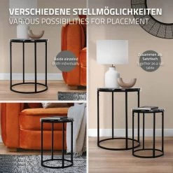 Set De 2 Tables D'appoint En Métal Noir -Mobilier Soldes 8e0ead8906a747fc87a9b8151289cc92