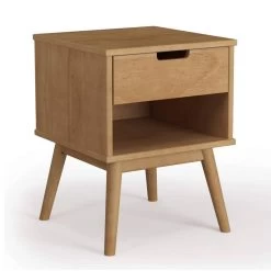 Table Chevet Bali 1 Tiroir, Bois Massif