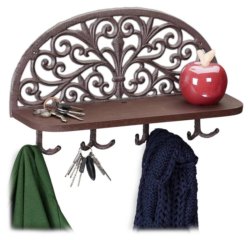 Porte-manteaux Mural étagère 3 Porte-manteaux Mural étagère