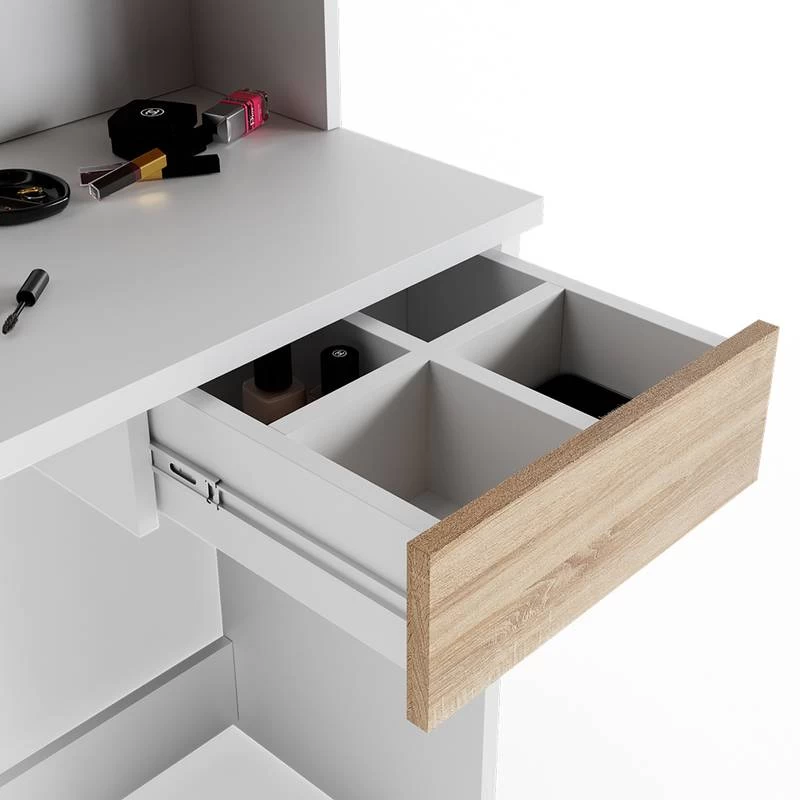 Coiffeuse Dekos Blanc Avec Banc 14 Coiffeuse Dekos Blanc Avec Banc – Image 12