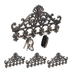 4x Portemanteaux Muraux En Fonte Argenté -Mobilier Soldes 95e83057330b45369f99c2975b9e1cdb