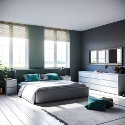 Commode Ruben 160cm Blanc -Mobilier Soldes 97fffe70ae364eb5917ef0158ee00208