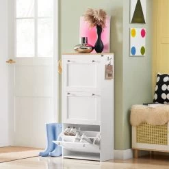 Meuble à Chaussures FSR144-WN -Mobilier Soldes 98fbac75fece467884b01de2b0a815df