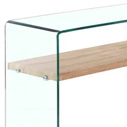 Console Verre Trempé étagère Bois ICE -Mobilier Soldes 99ca94a88b2e412eb161fe5db6ea7b1d