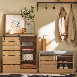 Commode à Chaussures Armoire FSB65-HG -Mobilier Soldes 9caa2f9584d0443aba0c36dc21943021