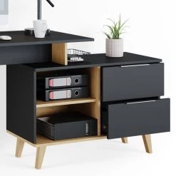 Bureau Neptune XL Anthracite/sonoma -Mobilier Soldes 9d8391ae7f3145728058de3c25de2490