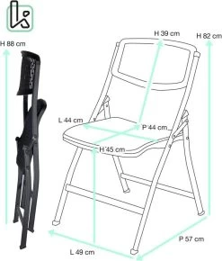 Lot De 4 Chaises Pliables SABA (Noir) -Mobilier Soldes 9de507cc6fcc4e96824d44c866864de3