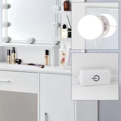 Coiffeuse 90x38x137 Cm Blanc -Mobilier Soldes a17e401914724aa3b6ffdbf5d15dc25a