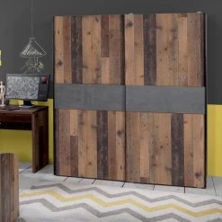 Armoire Effet Bois Vintage Béton Gris -Mobilier Soldes a65e344cb02a419a9bd0c23b47b1d137